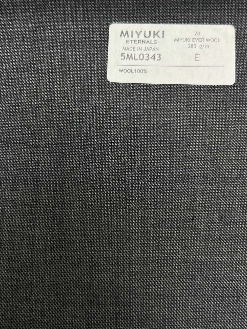 5ML0343 MIYUKI EVER WOOL (Miyuki Everwool) Kein Muster Grau[Textil] Miyuki Wollmühlen