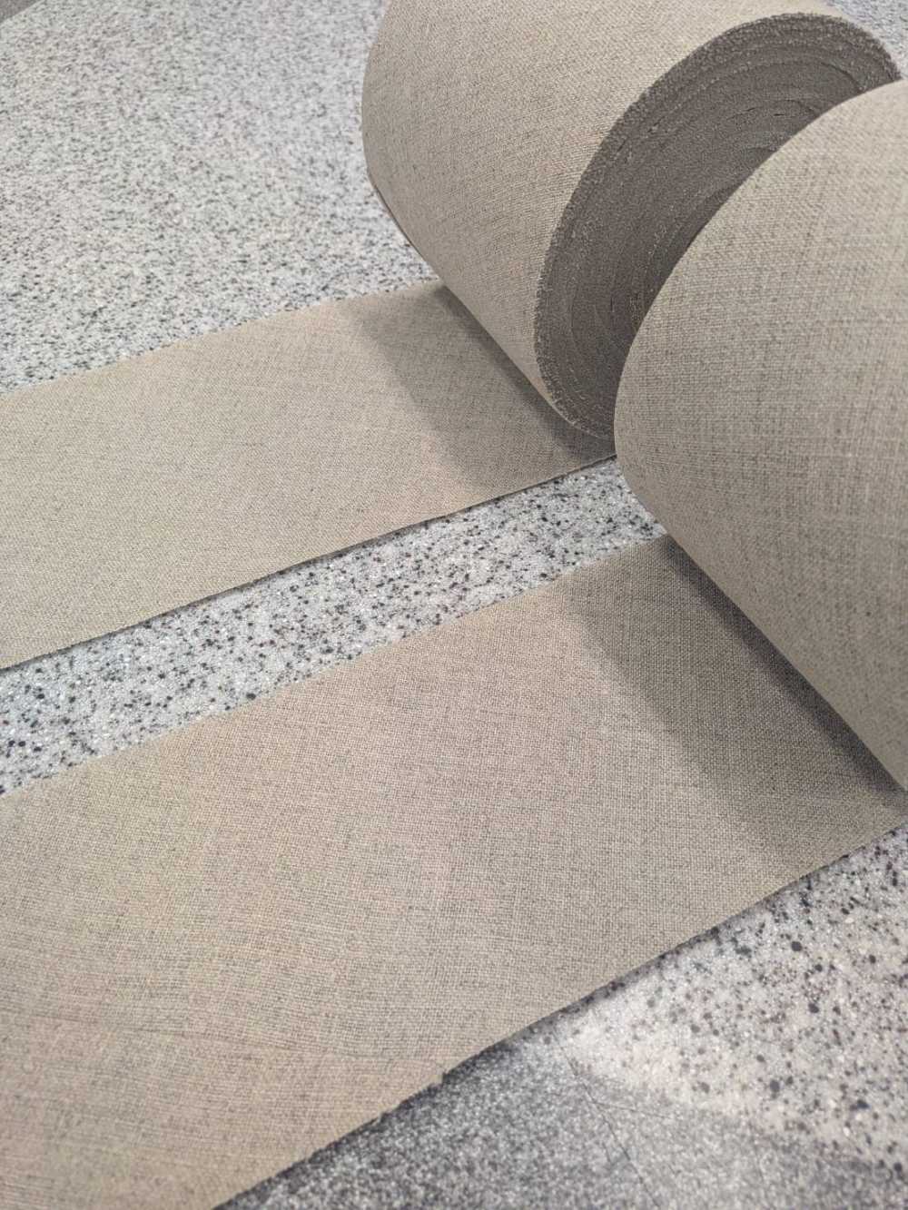 3670ES-S Reines Leinen-Krageneinlageband, Kunstharzveredelt, Elastisch, Beige, Weich[Einlage] Kein Name