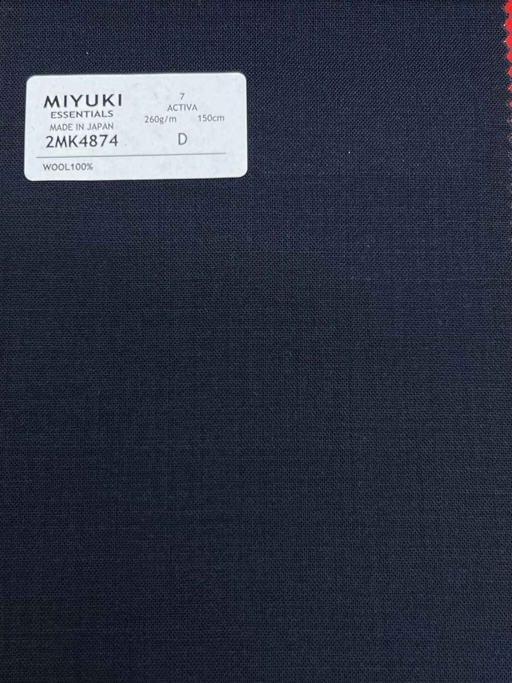 2MK4874 26SS Miyuki Textile MIYUKI ESSENTIALS ACTIVA Musterlos Blau Miyuki Wollmühlen