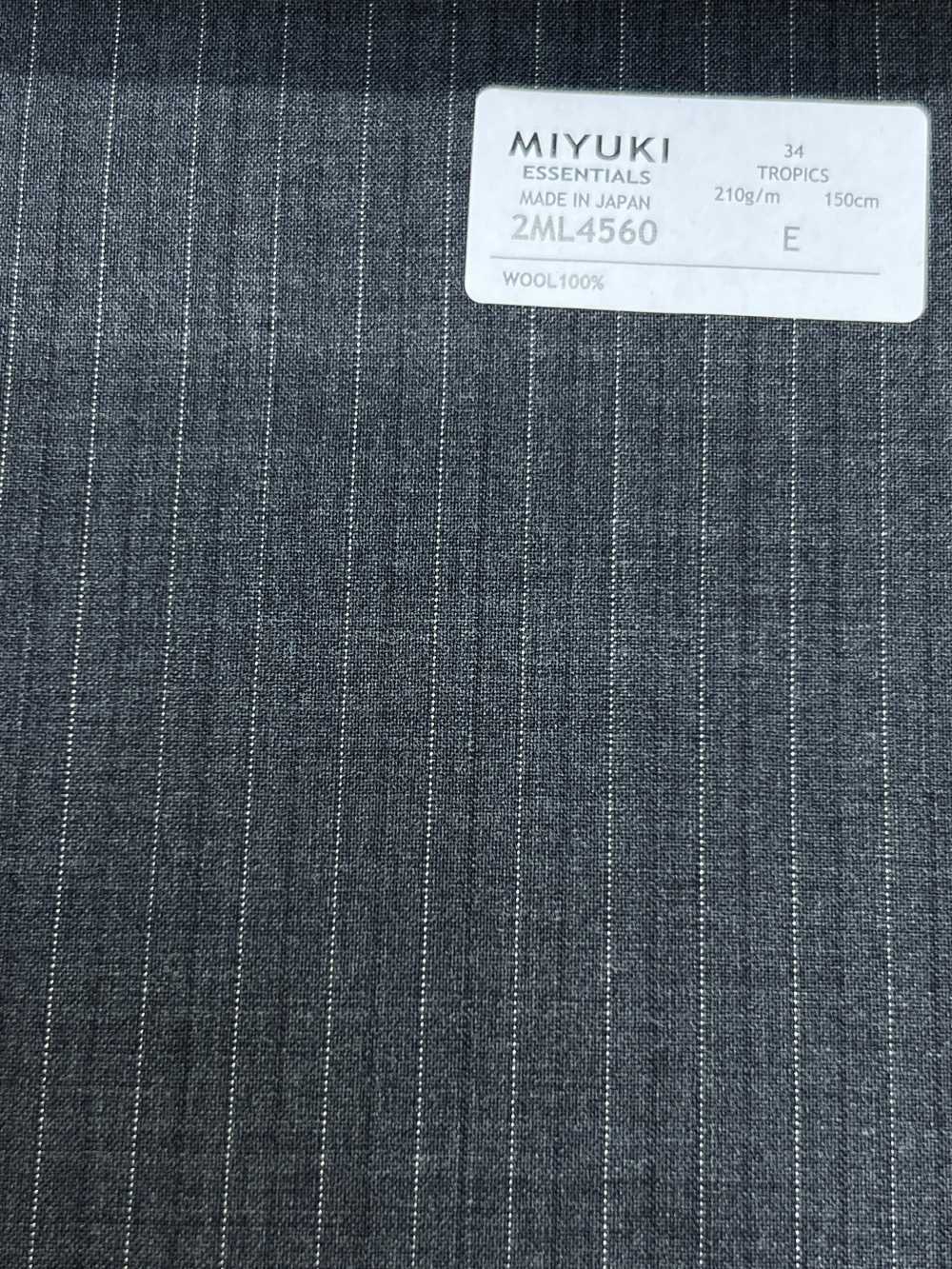 2ML4560 26SS Miyuki Textile MIYUKI Essentials TROPICS Charcoal Heaven Gray Stripe Miyuki Wollmühlen