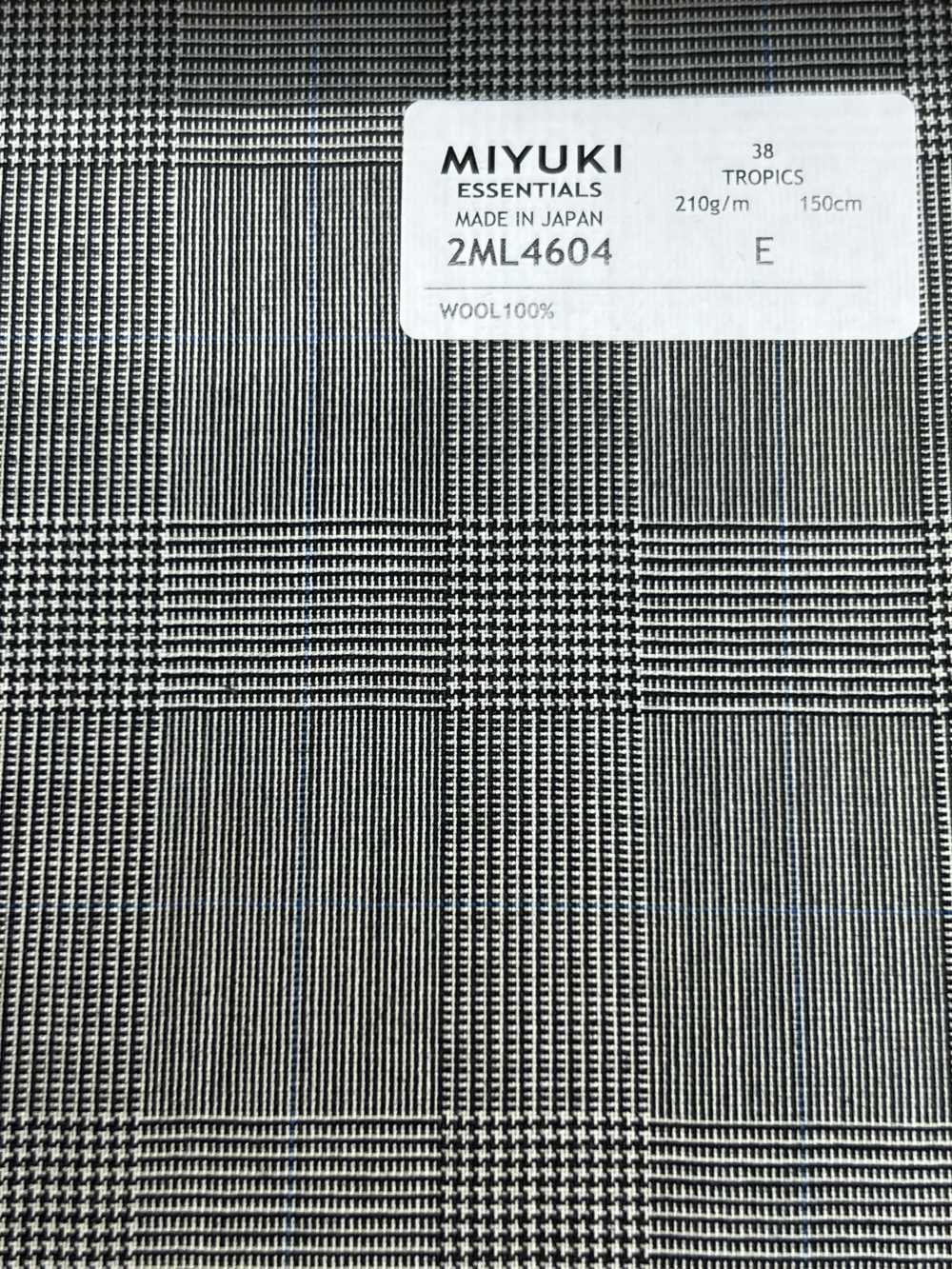 2ML4604 26SS Miyuki Textile MIYUKI Essentials TROPICS Hellgrau Kariert Miyuki Wollmühlen