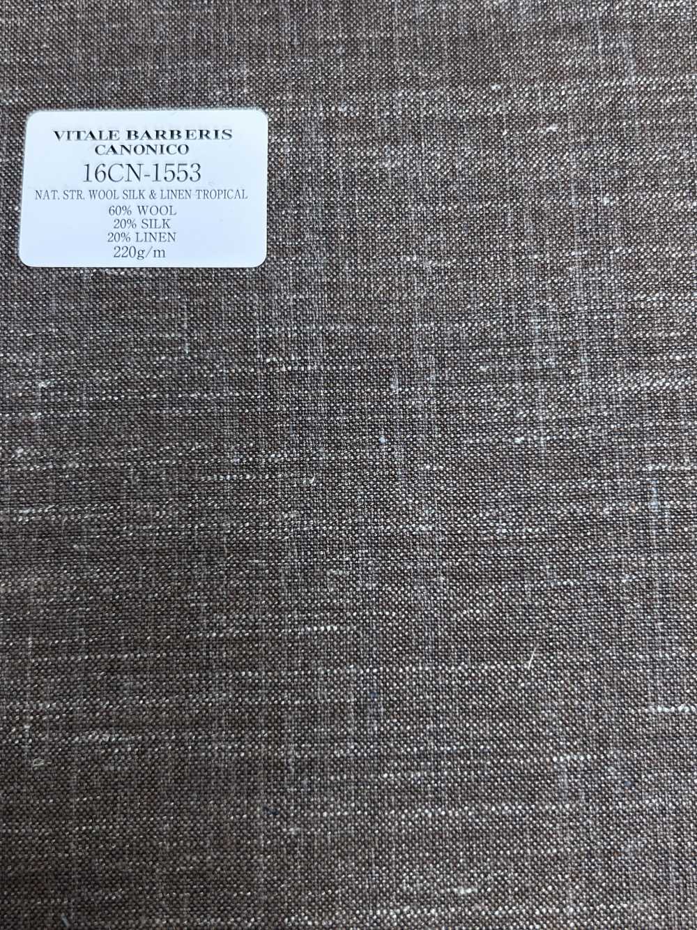 16CN1553 26SS VBC Vitale Barberis Canonico "SUPERSONIC" NATÜRLICHE STRETCH-WOLLE SEIDE & LEINEN TROPISCH[Textil] CANONICO