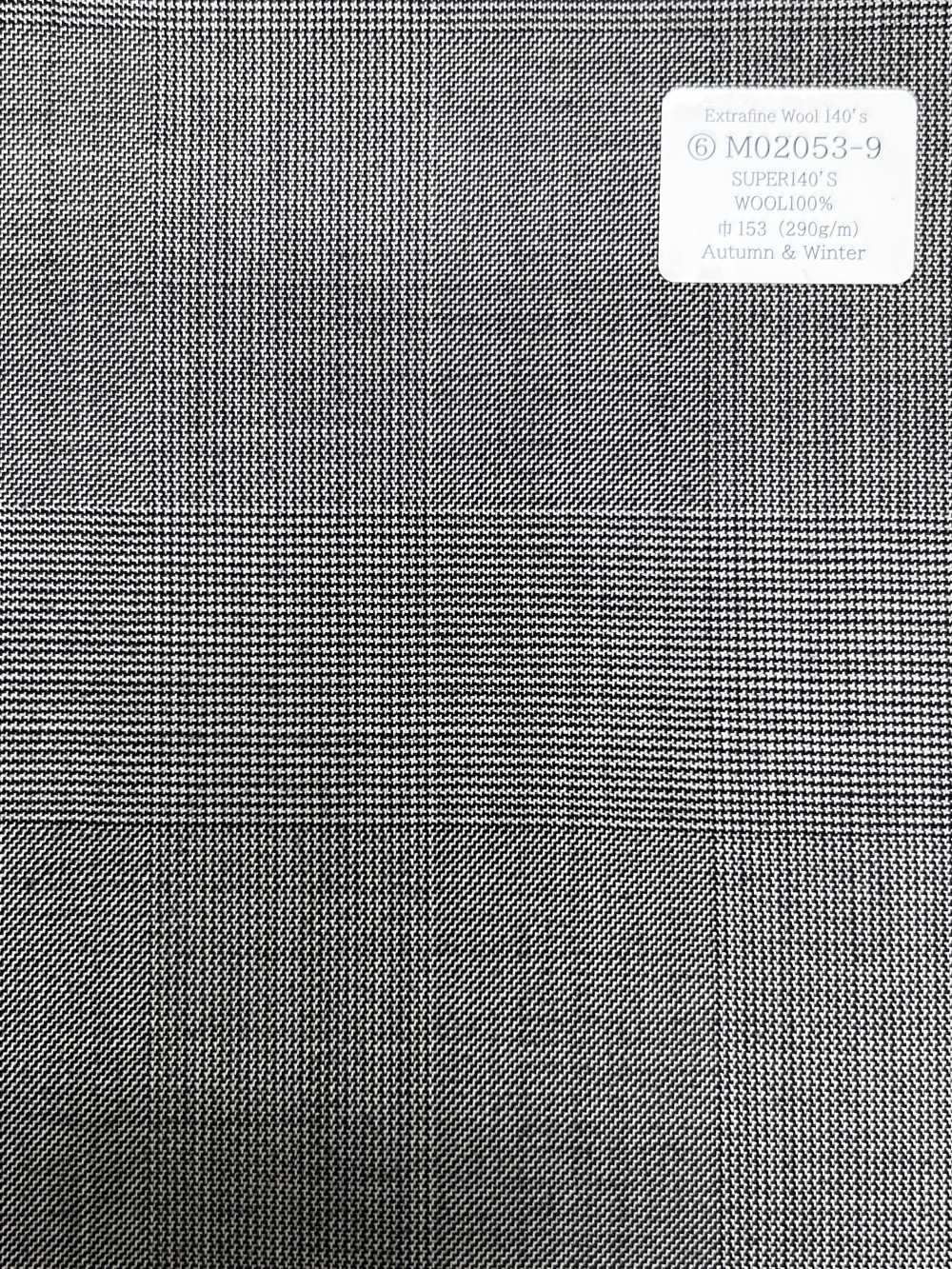 M02053-9 KUNISHIMA1850 Exklusivlinie [Extrafeine Wolle 140er] Schwarz-Weißes Glen-Check-Muster[Textil] Kunishima Co., Ltd.