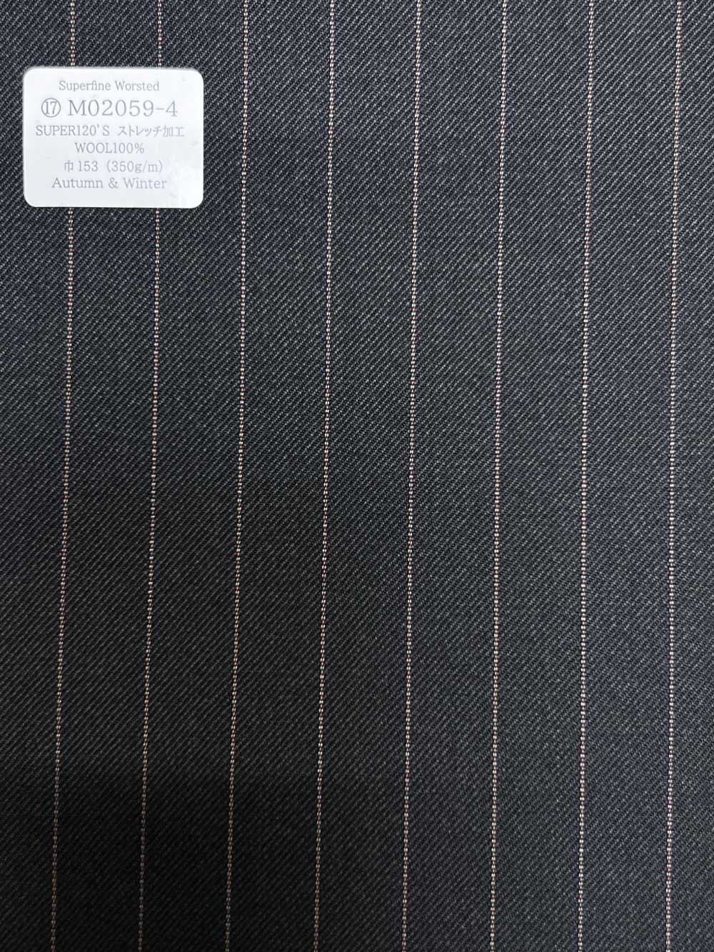 M02059-4 KUNISHIMA1850 Exklusive Linie [Superfeines Kammgarn] Grauer Nadelstreifen[Textil] Kunishima Co., Ltd.