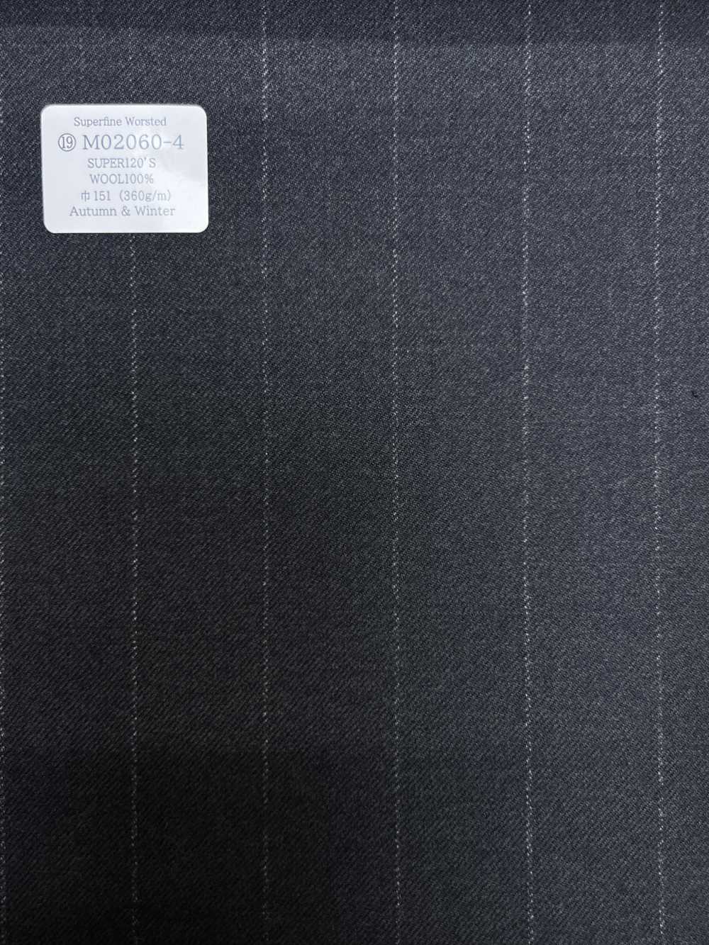 M02060-4 KUNISHIMA1850 Exklusivlinie 【Superfeines Kammgarn】Grauer Kreidestreifen[Textil] Kunishima Co., Ltd.