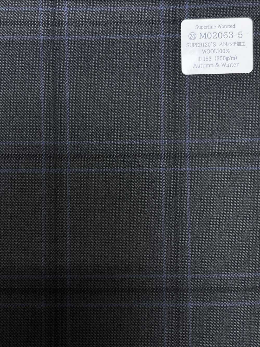 M02063-5 KUNISHIMA1850 Exklusivlinie 【Superfeines Kammgarn】Grau Kariert[Textil] Kunishima Co., Ltd.