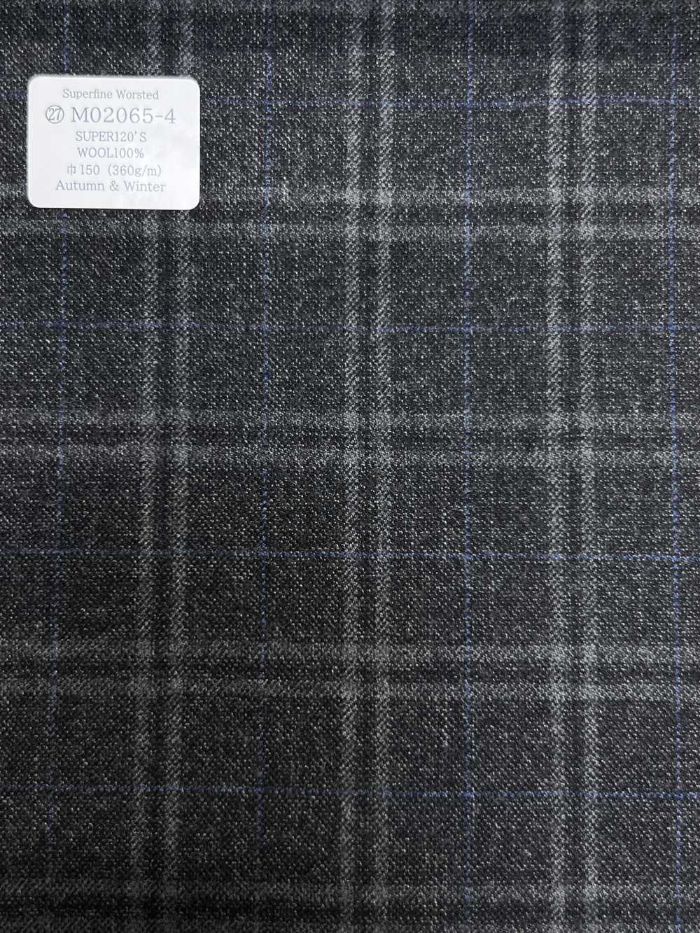M02065-4 KUNISHIMA1850 Exklusivlinie 【Superfeines Kammgarn】Grau Meliert Kariert[Textil] Kunishima Co., Ltd.