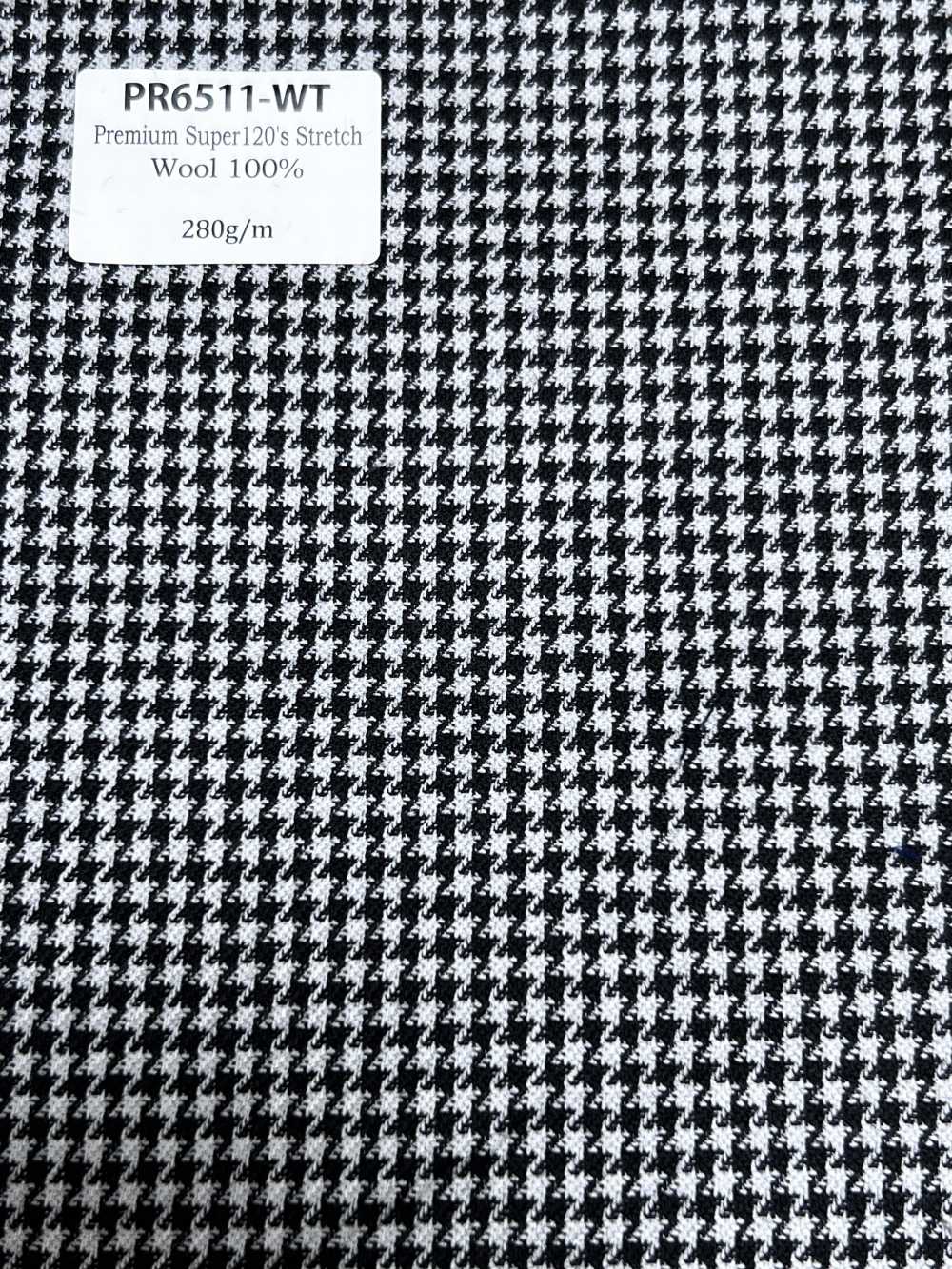 PR6511-WT Standard Japanische Premium Super120 Stretch Houndstooth Grau[Textil]