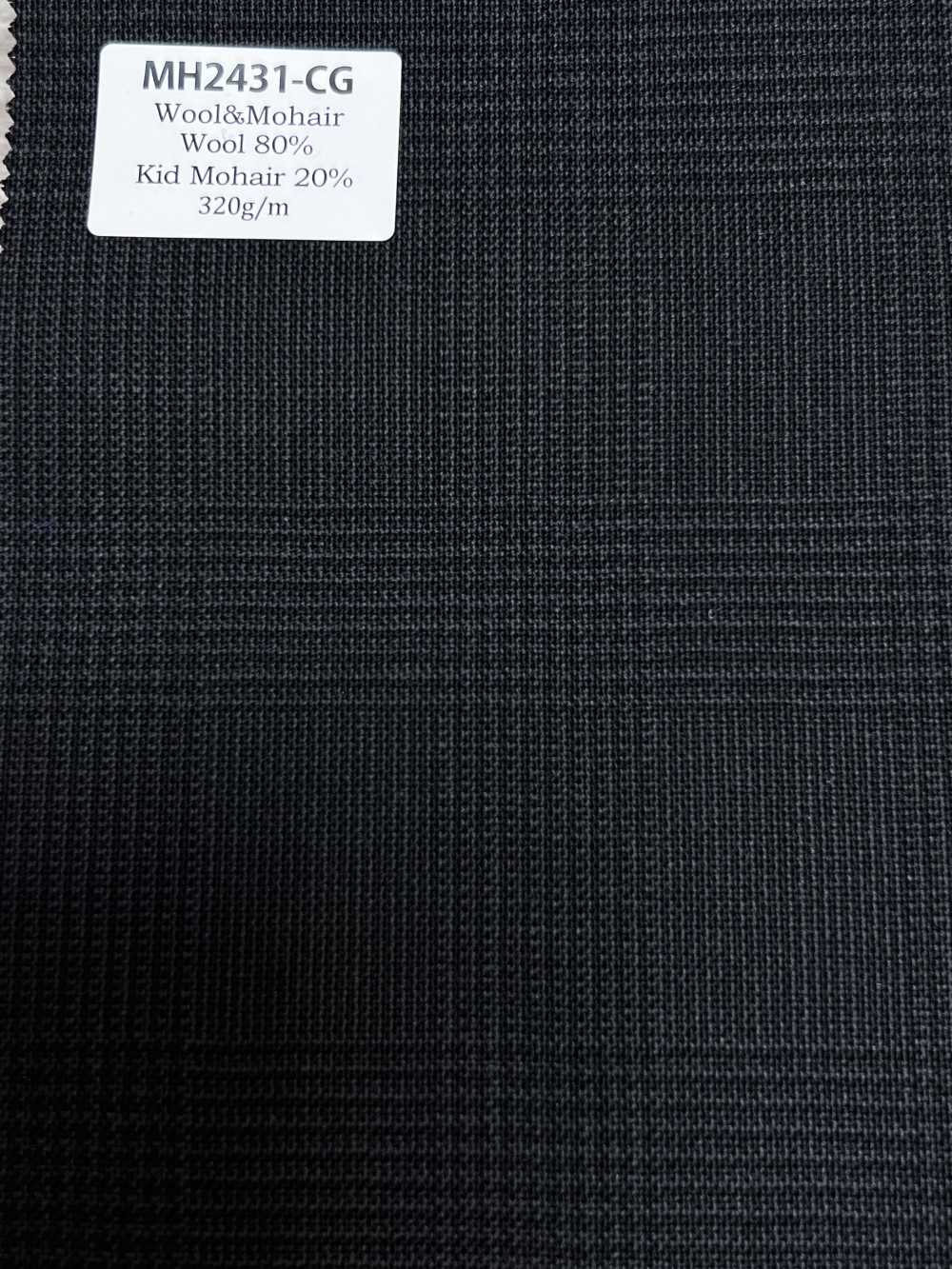 MH2431-CG Standard-Japanischer Kammgarnstoff Aus Wolle Und Mohair (Tonic-Stil), Karomuster, Anthrazit-Himmelgr[Textil]
