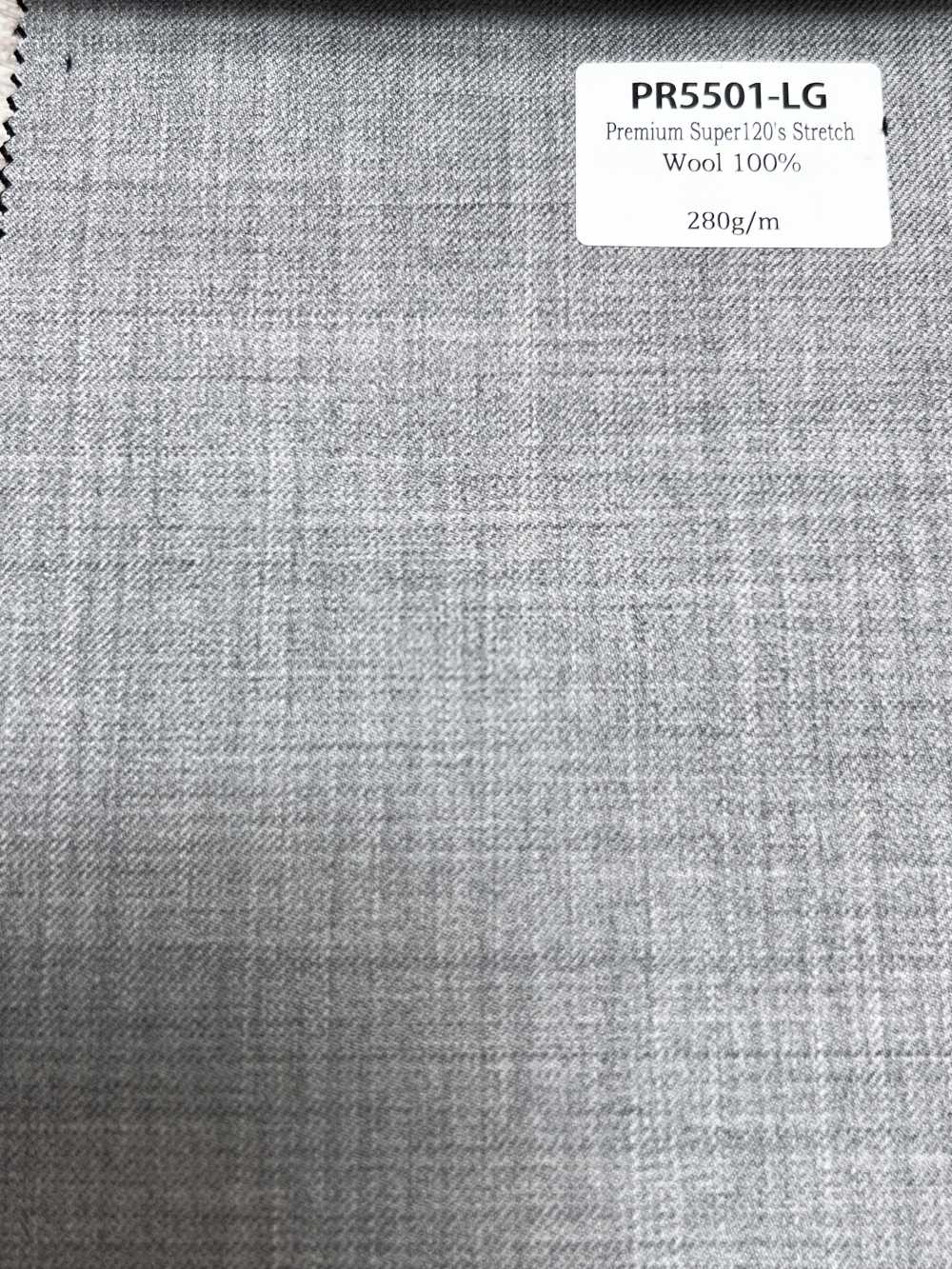 PR5501-LG Japanischer Standard-Premium-Super120's-Stretchstoff Ohne Muster, Hellgrau[Textil]