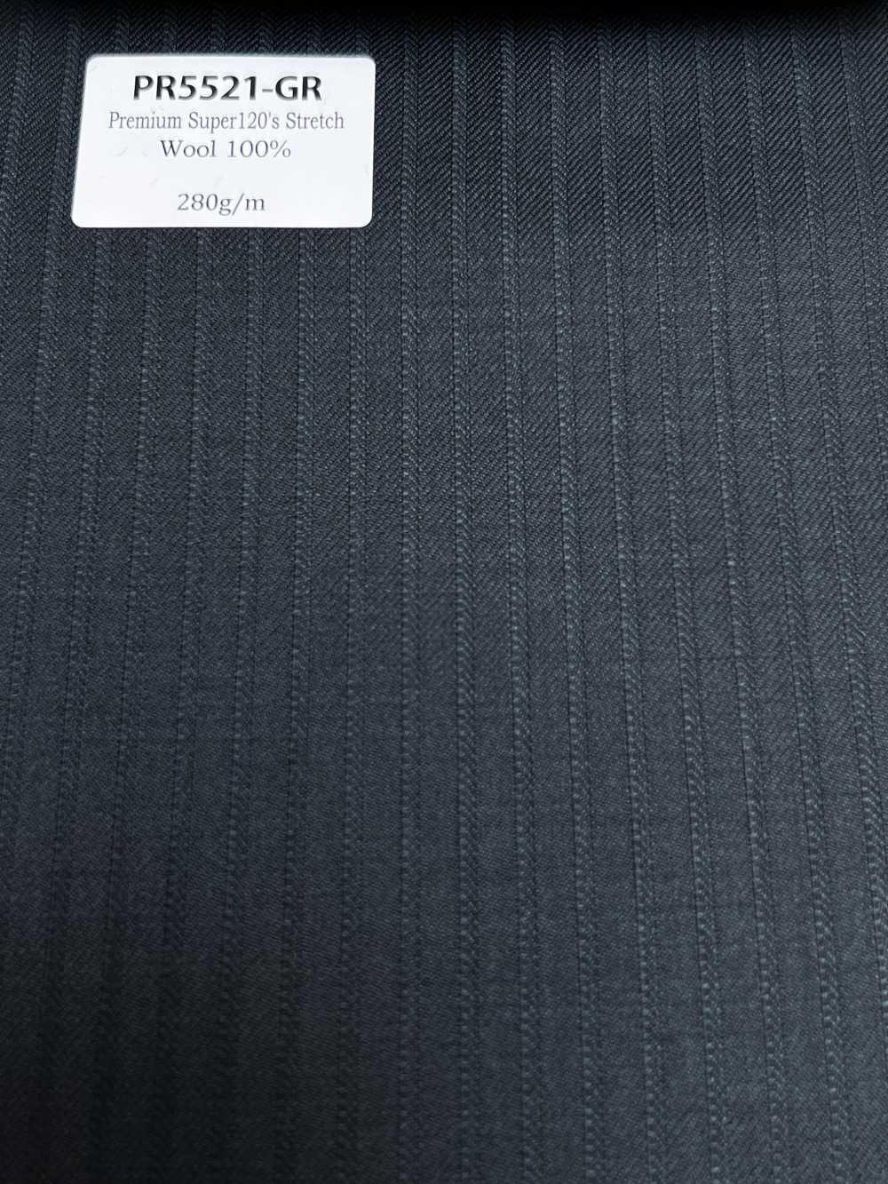 PR5521-GR Standard Premium Super120's Stretch-Streifen Grün, hergestellt in Japan[Textil] HOSOI SYOJI