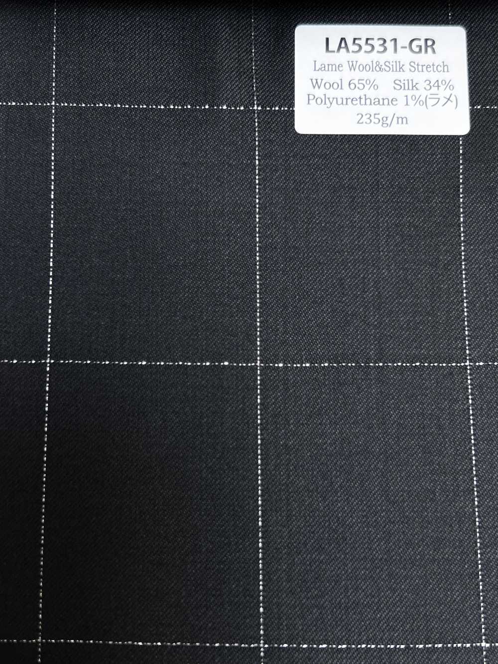 LA5531-GR Klassisches Made in Japan Seiden-Lame-Woll-Stretch-Karo Grün[Textil] HOSOI SYOJI