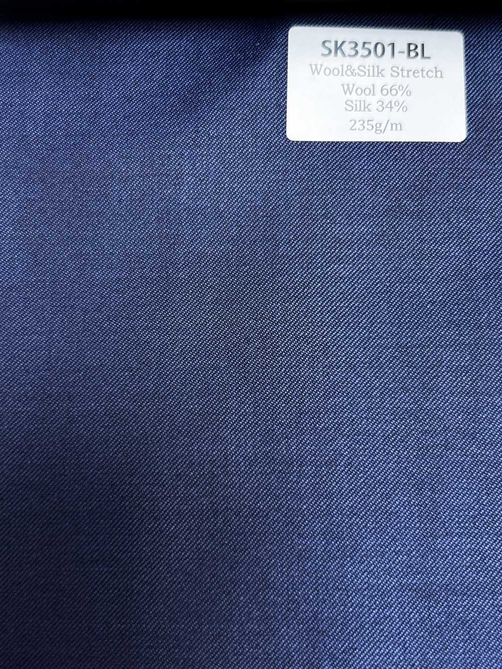 SK3501-BL Standard japanischer Seidenwoll-Stretch Blau[Textil] HOSOI SYOJI