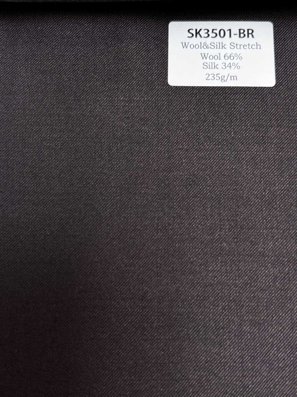 SK3501-BR Standard in Japan hergestellter Seiden-Woll-Stretch, Braun[Textil]
