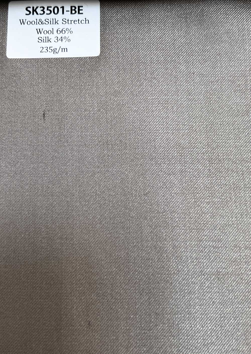 SK3501-BE Klassischer japanischer Seiden-Woll-Stretch in Beige[Textil] HOSOI SYOJI