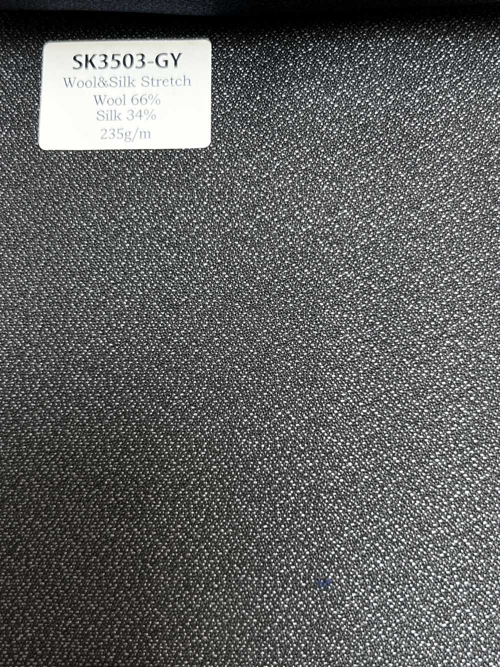 SK3503-GY Standard-Japanischer Seiden-Woll-Stretch, Grau[Textil]