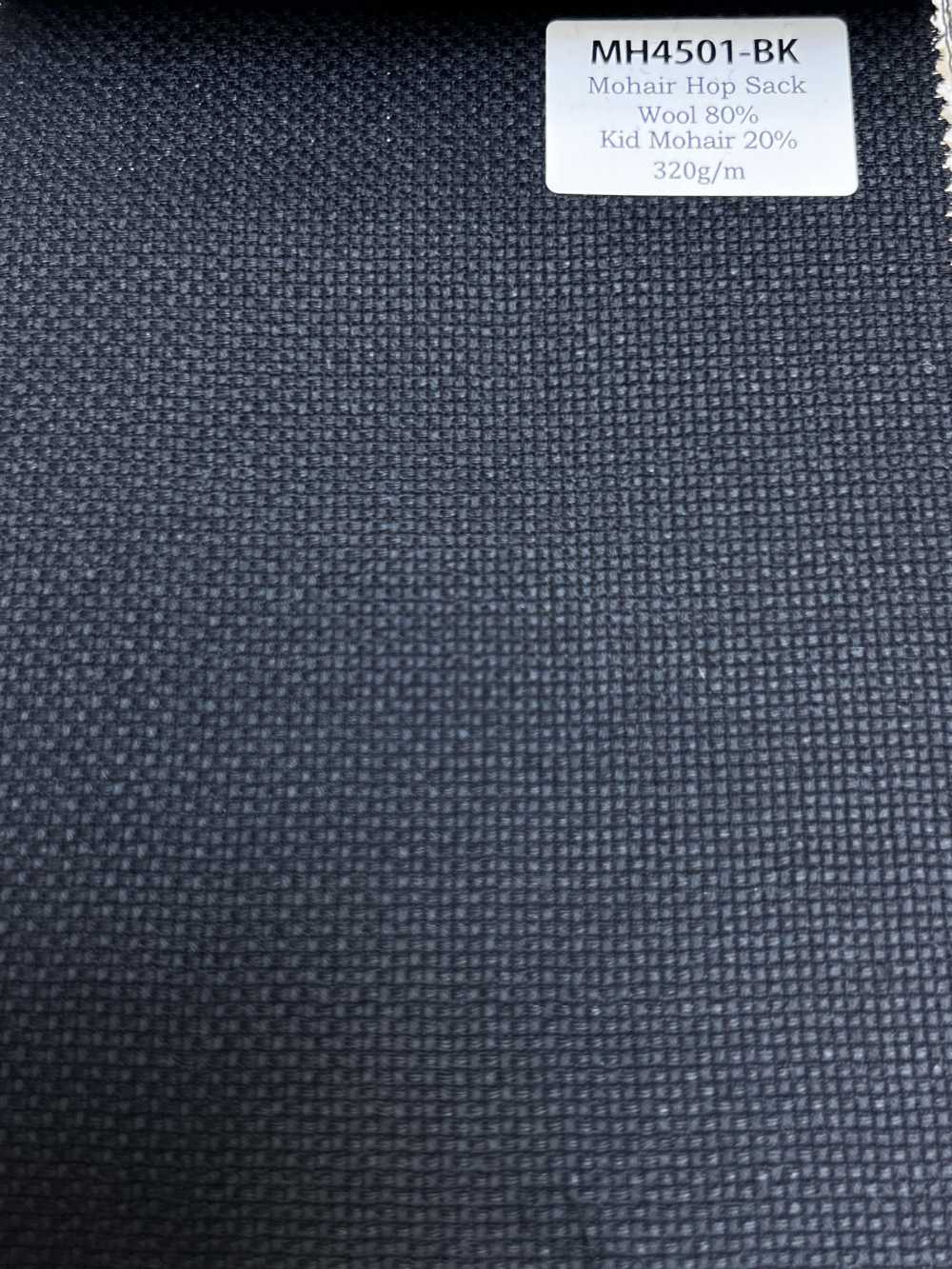 MH4501-BK Standard-Mohair-Hopsack, japanische Herstellung, Schwarz[Textil]