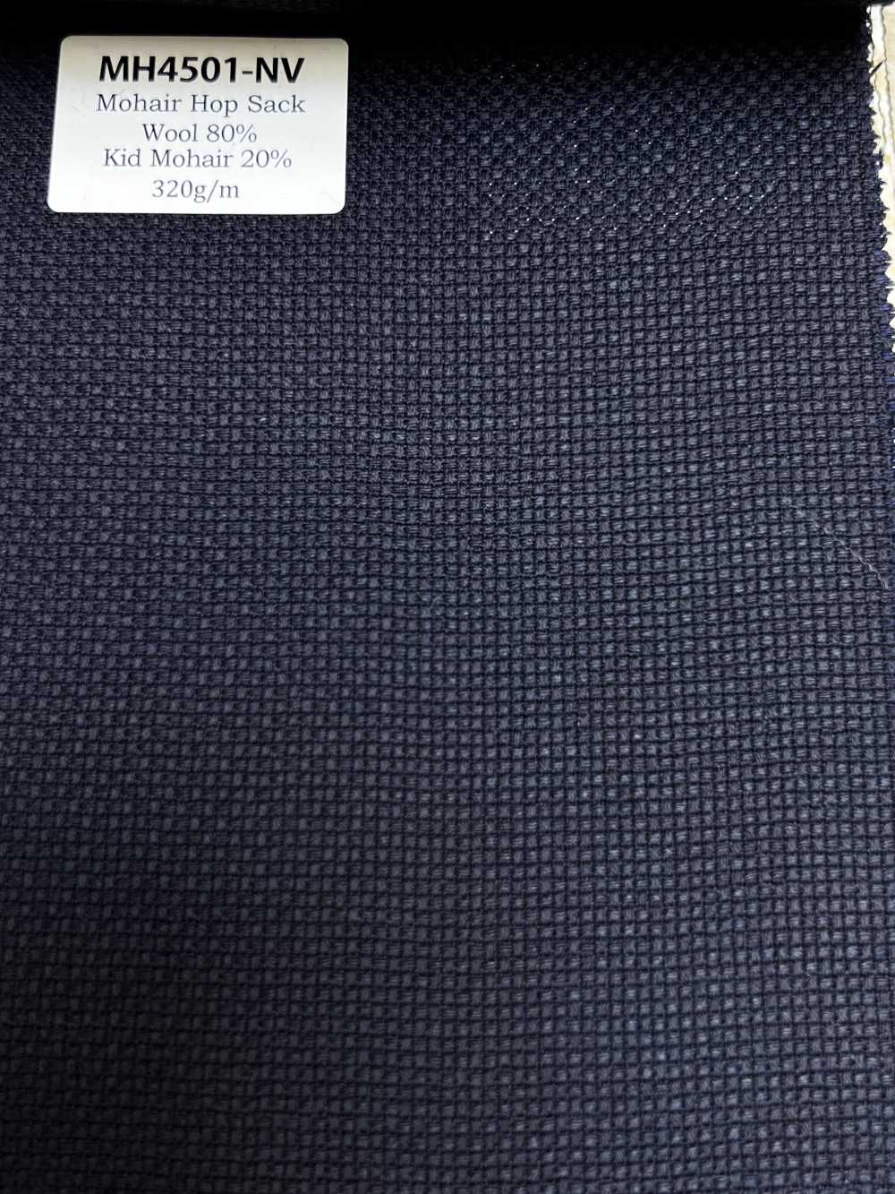 MH4501-NV Standard-Hopsack aus Mohair, Made in Japan, Marineblau[Textil]