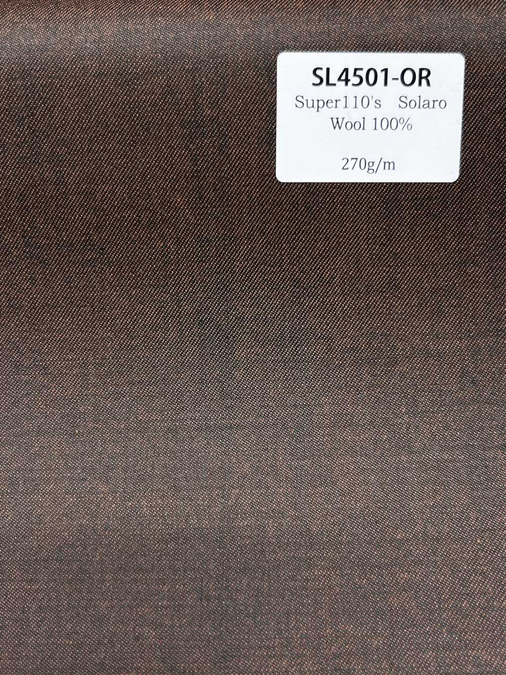 SL4501-OR Klassischer Inlands-Super-110s schillernder Wollstretch Braun/Orange[Textil] HOSOI SYOJI