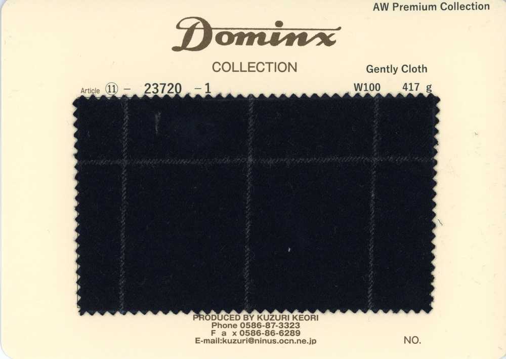 23720-1 Standard GentlyCloth 100% Wolle DOMINX (Dominx) Premium-Kollektion Schwarz[Textil] Kuzuri-Wollstoff (DOMINX)