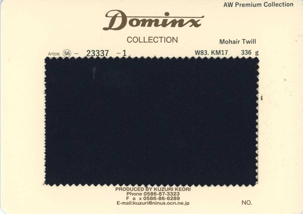 23337-1 Standard-Mohair-Twill DOMINX (Dominx) Premium-Kollektion Schwarz[Textil] Kuzuri-Wollstoff (DOMINX)
