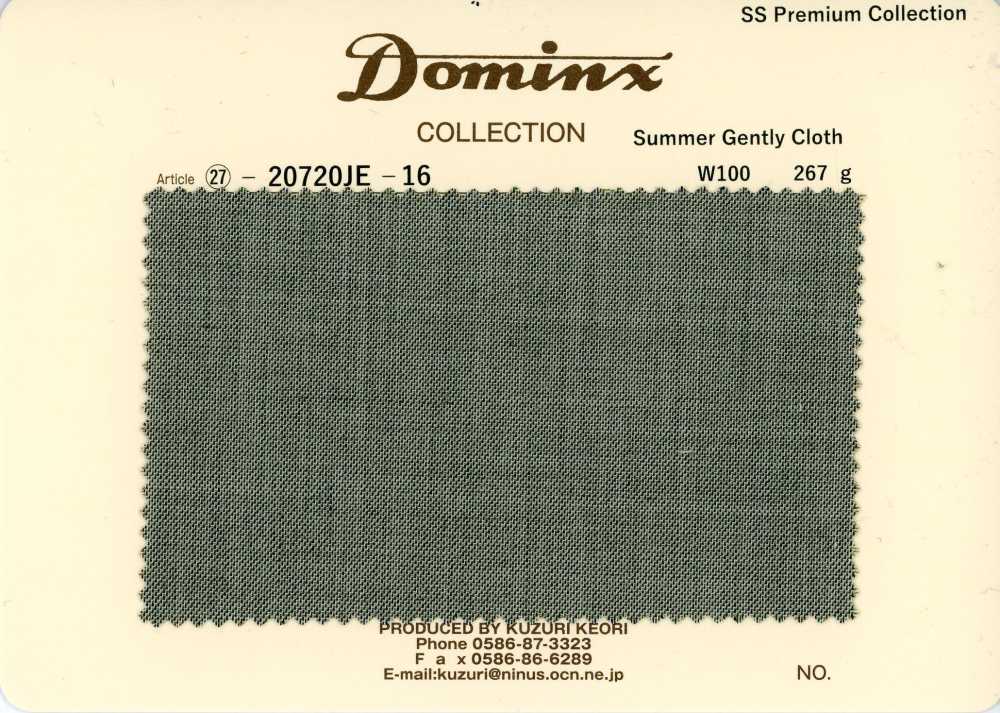 20720JE-16 Standard SummerGentlyCloth 100 % Wolle DOMINX (Dominx) Premium-Kollektion Grün[Textil] Kuzuri-Wollstoff (DOMINX)