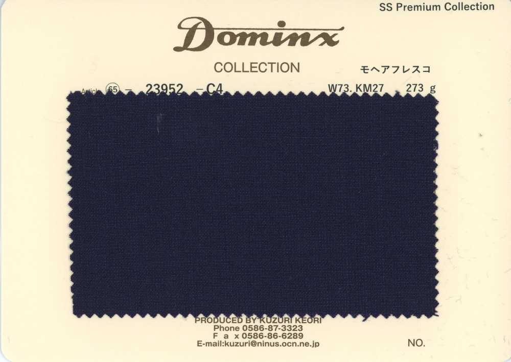 23952-C4 Klassisches Mohair-Fresco Kid-Mohair DOMINX (Dominks) Premium-Kollektion Marineblau[Textil] Kuzuri-Wollstoff (DOMINX)