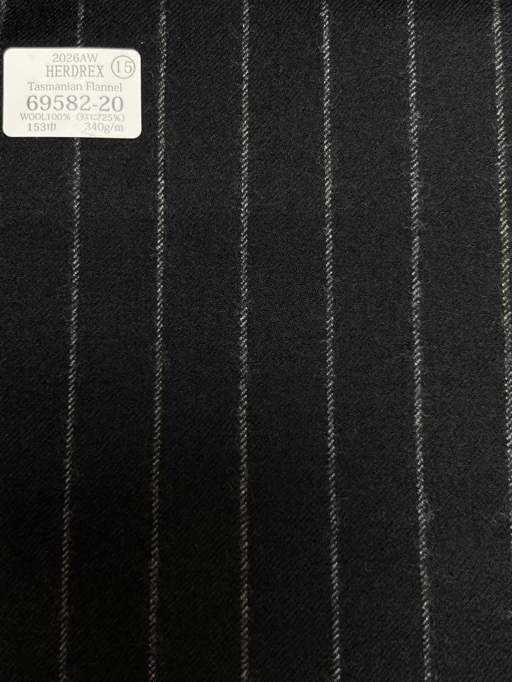 69582-20 26AW HERDREX [Tasmanian Flannel] Seide Und Wolle Marineblau Gestreift[Textil] Kunishima Co., Ltd.