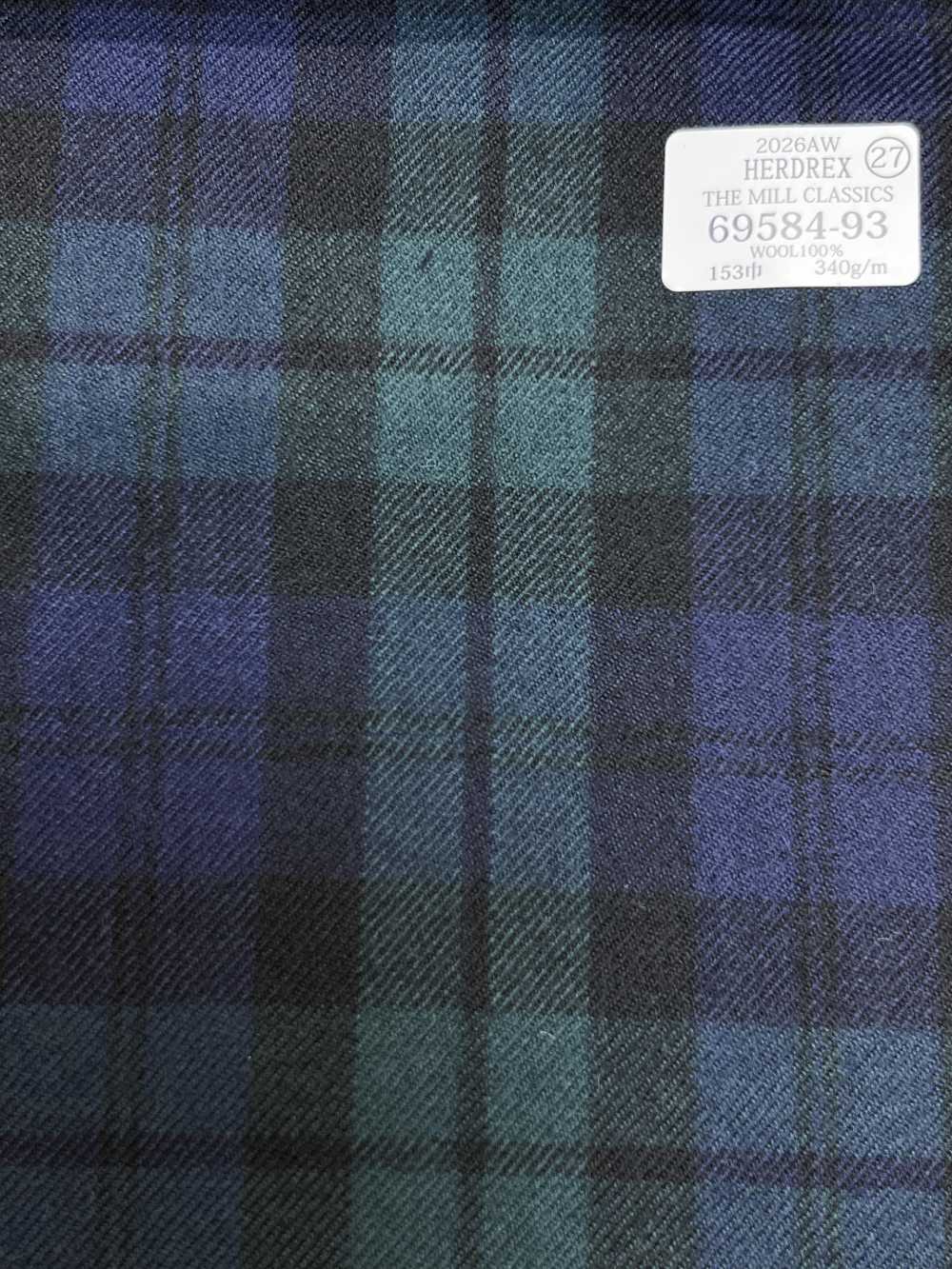 69584-93 26AW HERDREX [THE MILL CLASSICS] Mill Classics Karo Grün[Textil] Kunishima Co., Ltd.