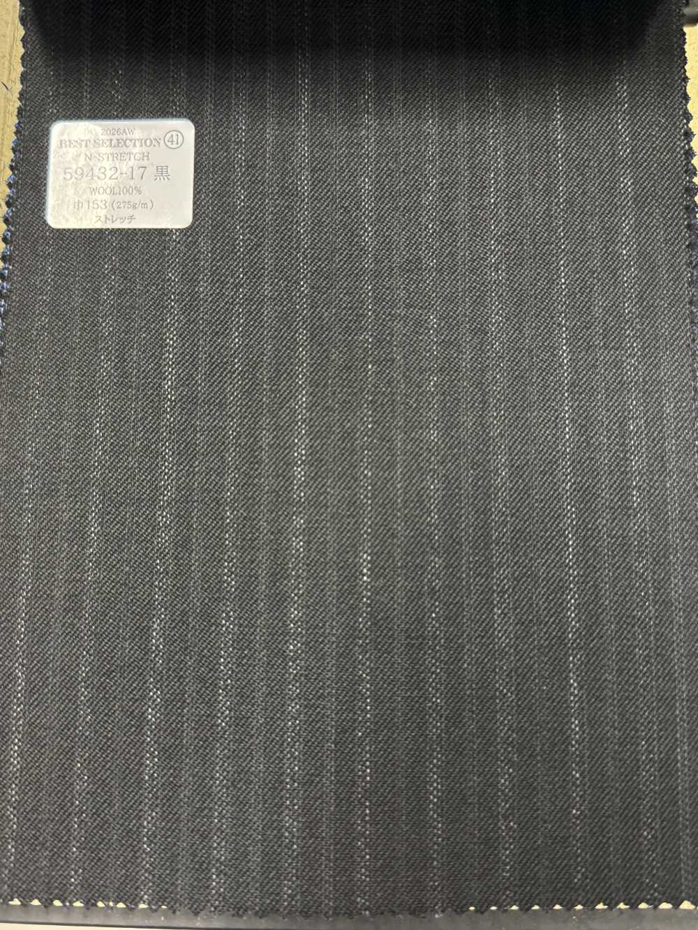 59432-17 26AW BEST SELECTION [N-STRETCH] N-Stretch Schwarzer Streifen[Textil] Kunishima Co., Ltd.