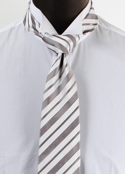 HVN-ST-OUT 【Outlet】VANNERS Morgenkrawatte Grau Gestreift[Formelle Accessoires] Yamamoto(EXCY)