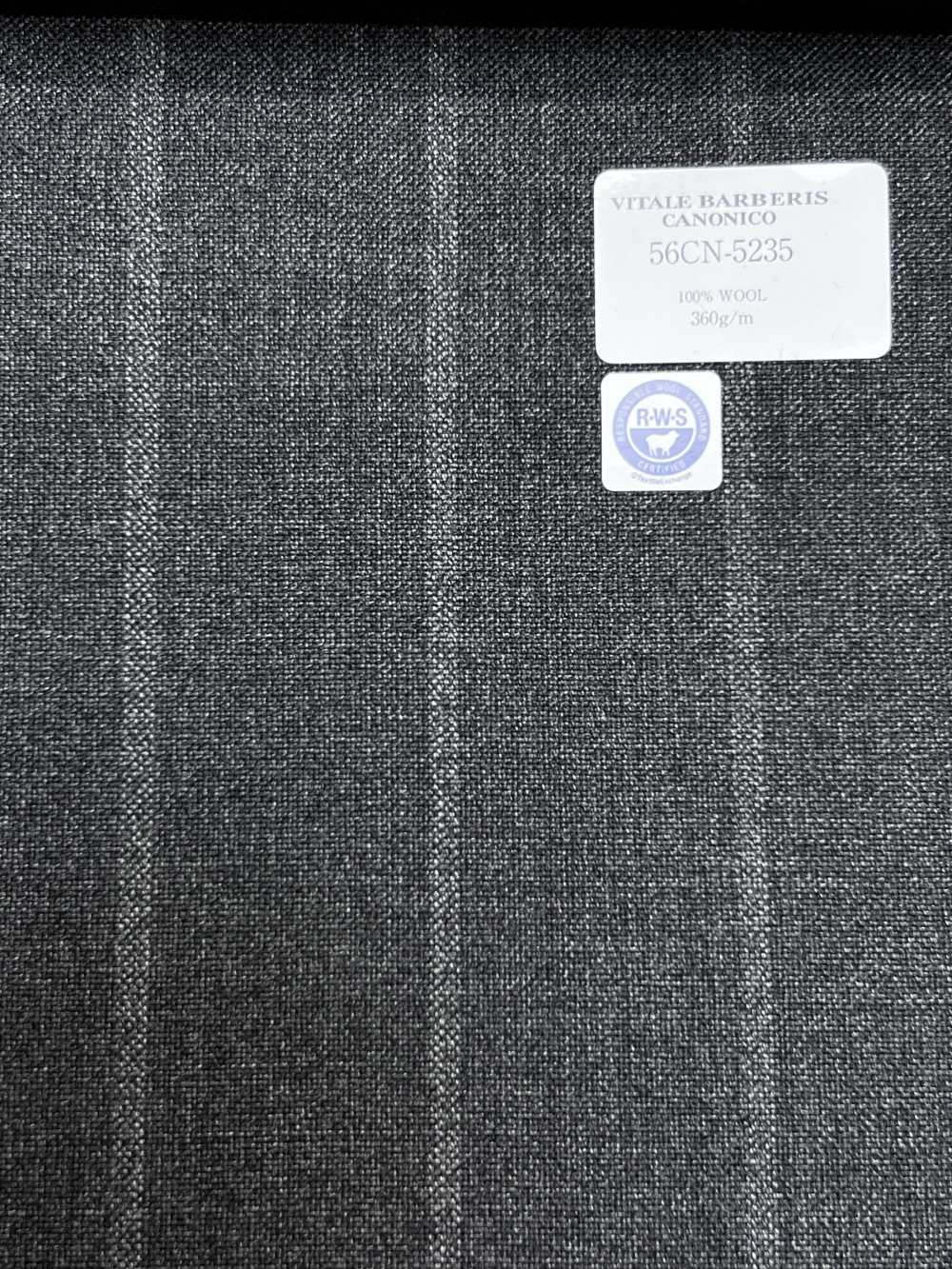 56CN5235 CANONICO RWS traditioneller Kammgarnstoff 21 grauer Streifen[Textil] CANONICO