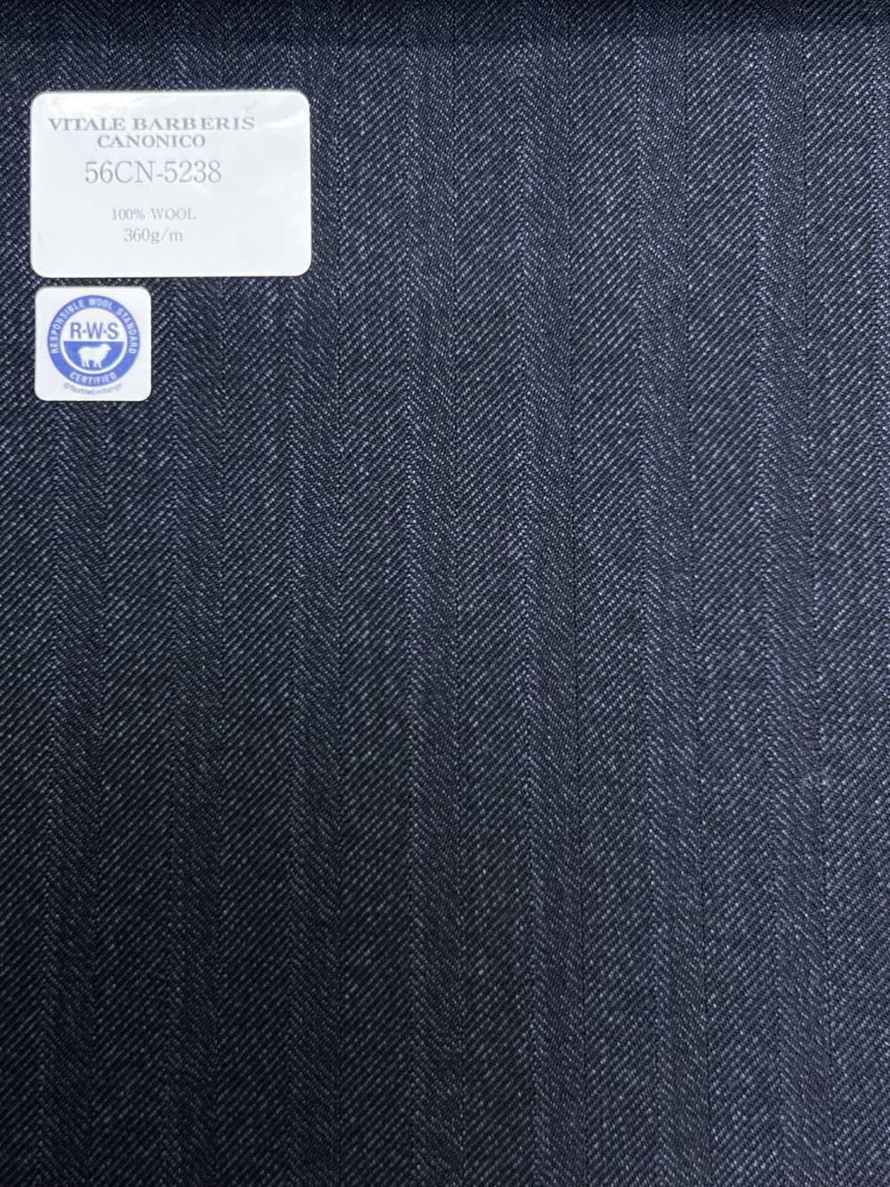 56CN5238 CANONICO RWS traditionelles Kammgarn 21 Dunkelmarine-Streifen[Textil] CANONICO