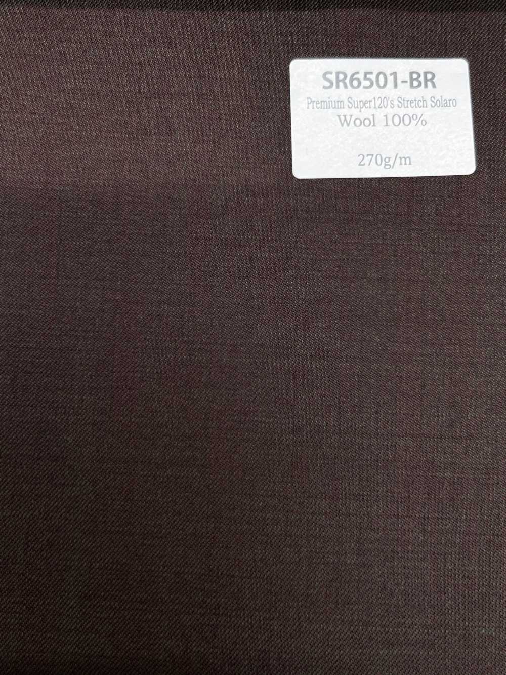SR6501-BR Standard, in Japan hergestelltes Premium Super120's einfädig Stretch Solaro Braun ohne Muster irisie[Textil] HOSOI SYOJI