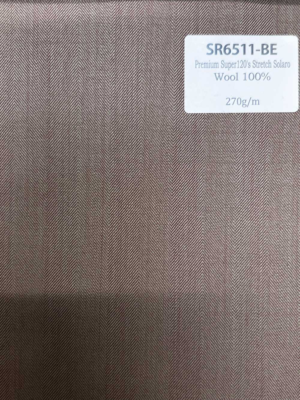 SR6511-BE Standard Hergestellt in Japan Premium Super120's Single-Ply Stretch Solaro Beige ohne Muster irisier[Textil] HOSOI SYOJI