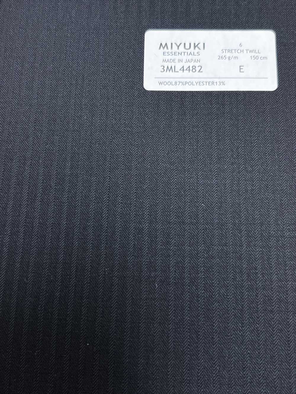 3ML4482 26AW MIYUKI Stoff MIYUKI ESSENTIALS Stretch-Twill Marineblau uni[Textil] Miyuki Wollmühlen