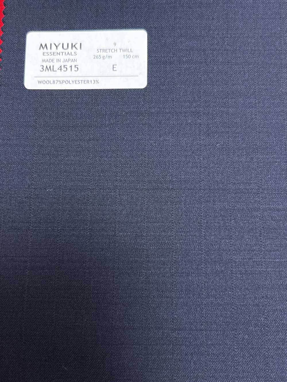 3ML4515 26AW MIYUKI Textile ESSENTIALS Stretch-Twill Navy Stripe Miyuki Wollmühlen