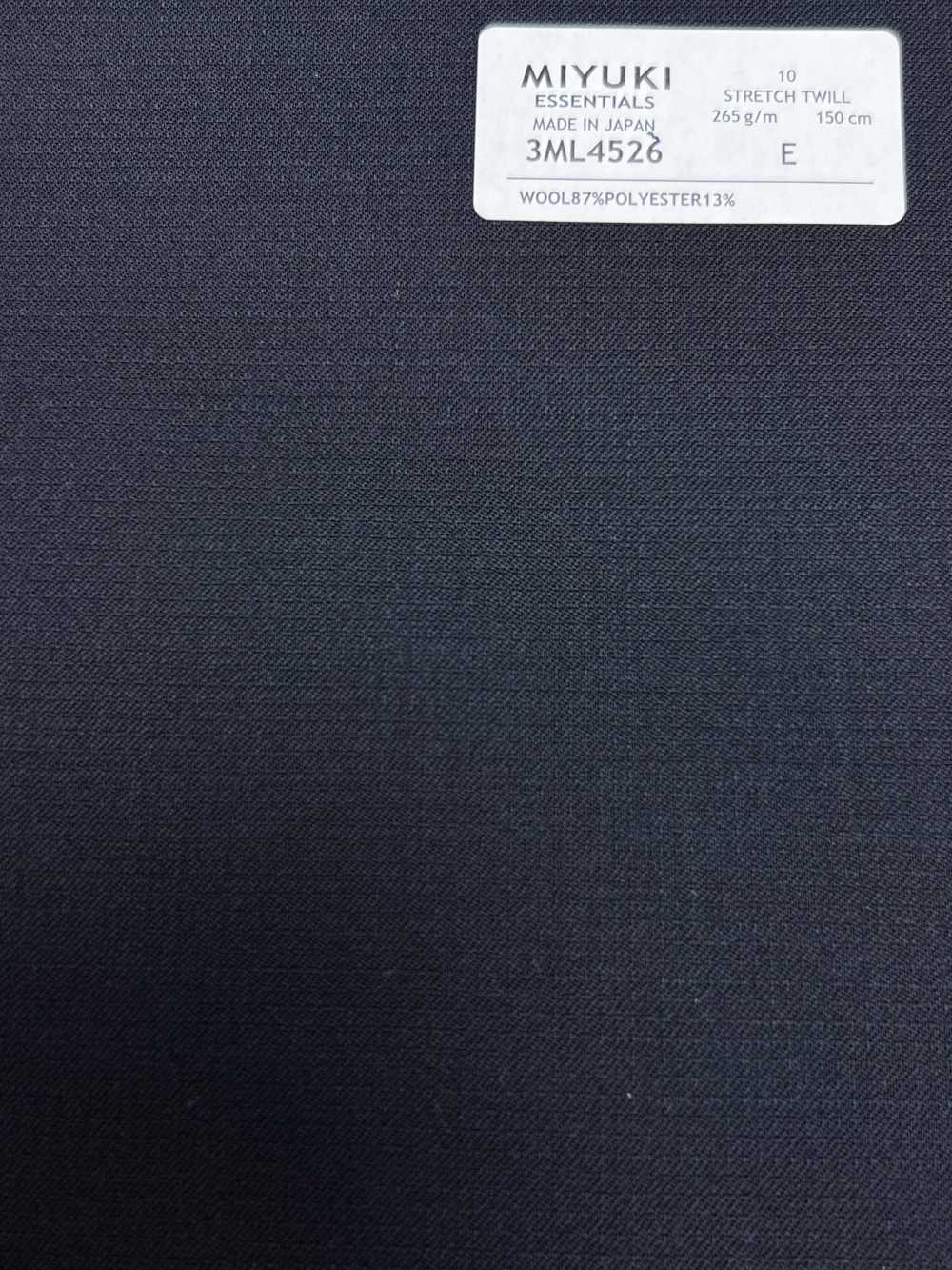 3ML4526 26AW MIYUKI Stoff MIYUKI ESSENTIALS Stretch-Twill Marineblau uni[Textil] Miyuki Wollmühlen