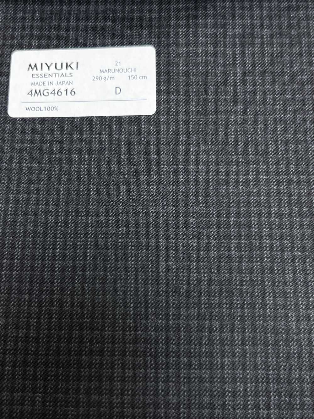 4MG4616 26AW MARUNOUCHI Köper Karomuster in Anthrazitgrau[Textil] Miyuki Wollmühlen
