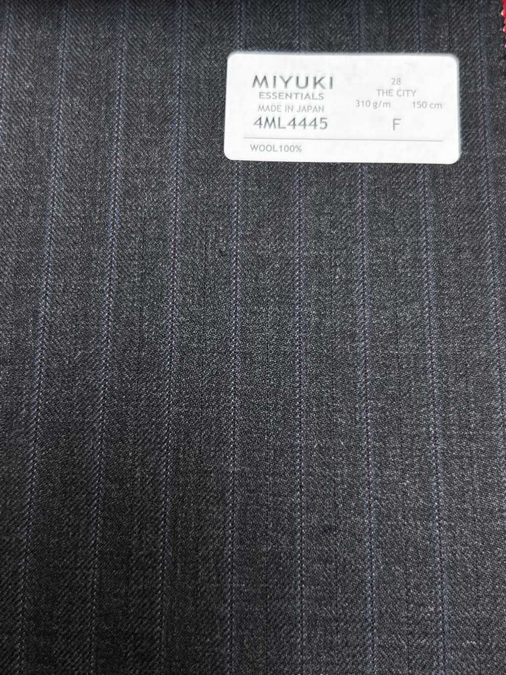 4ML4445 26AW THE CITY Köperstreifen Charcoal Heaven Gray[Textil] Miyuki Wollmühlen