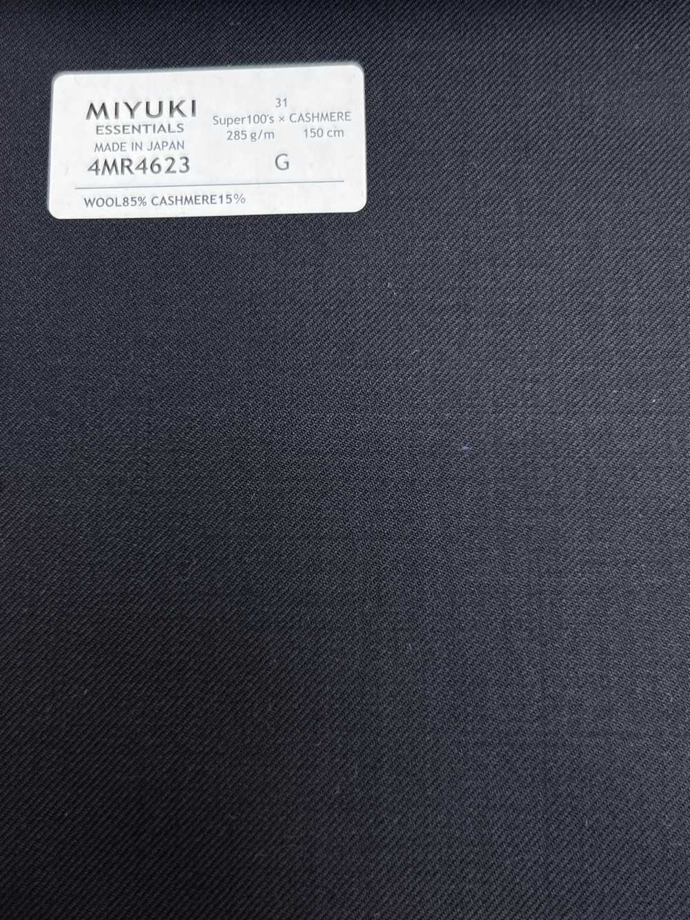 4MR4623 26AW Super100's × Kaschmir Marineblau ohne Muster[Textil] Miyuki Wollmühlen