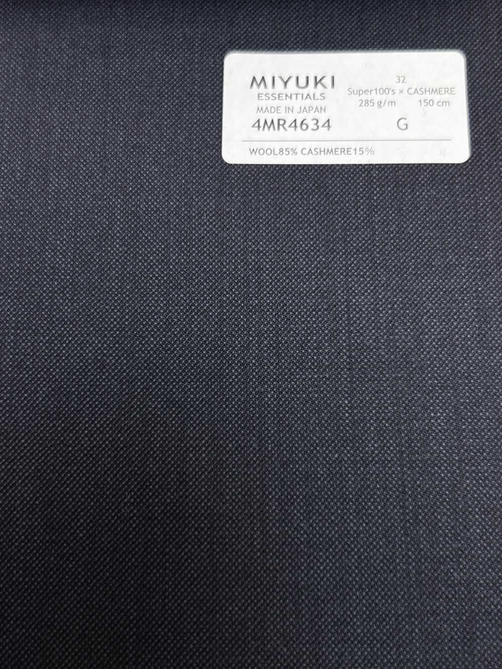 4MR4634 26AW Super100's × Kaschmir Marineblau ohne Muster[Textil] Miyuki Wollmühlen