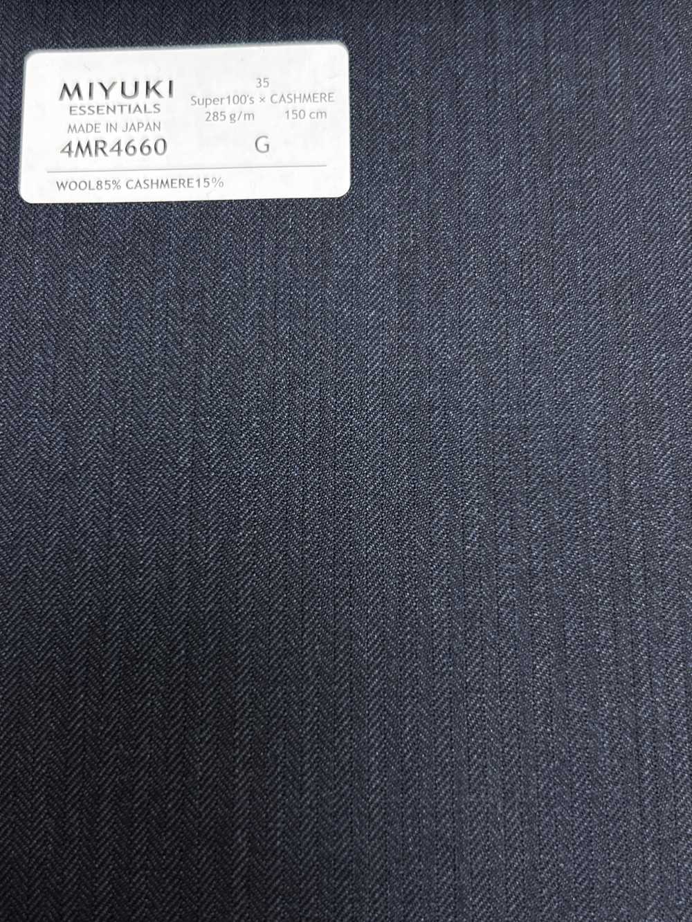 4MR4660 26AW Super100's × Kaschmir Marine-Streifen[Textil] Miyuki Wollmühlen