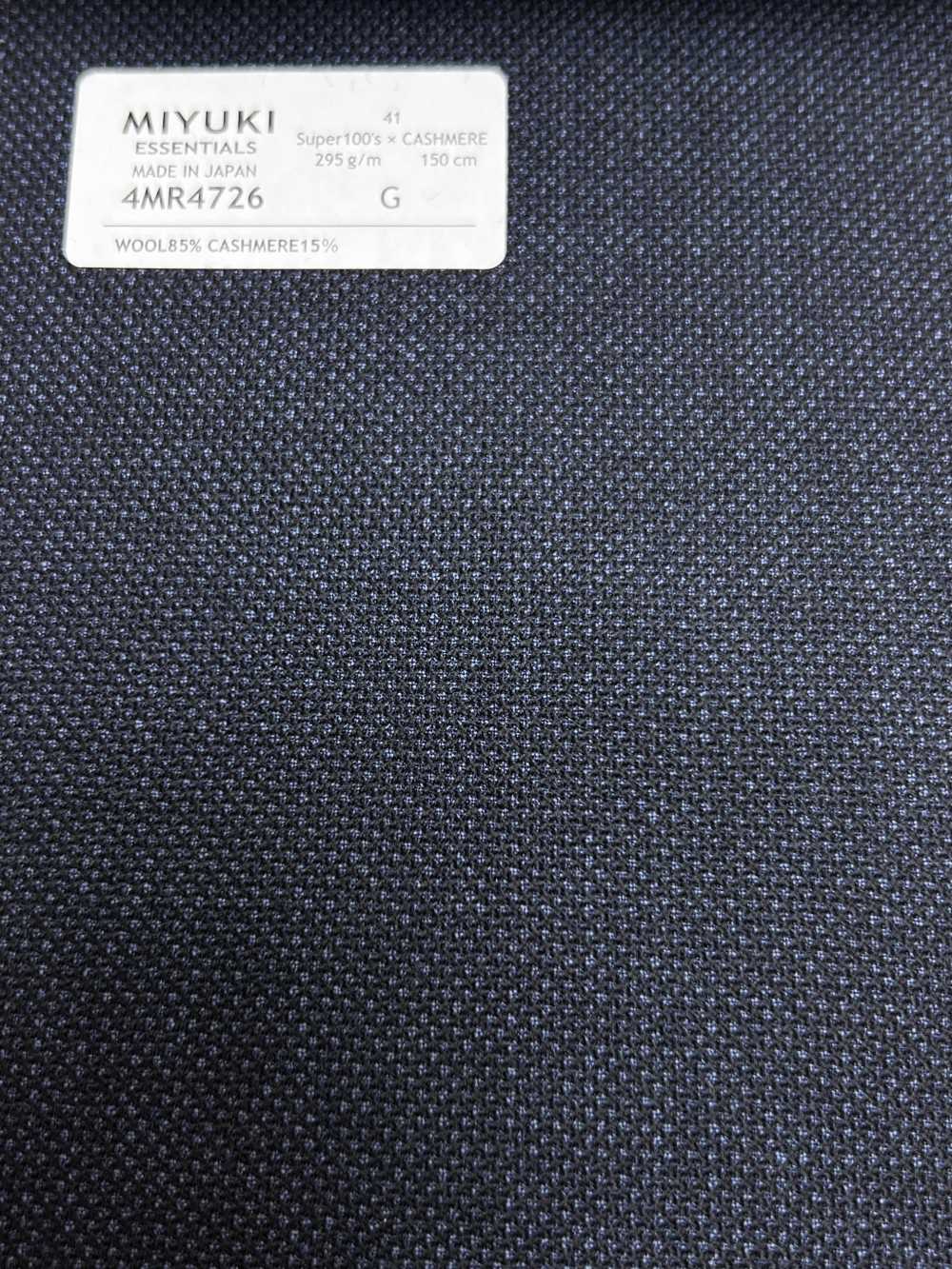 4MR4726 26AW Super100's × CASHMERE Marineblau[Textil] Miyuki Wollmühlen