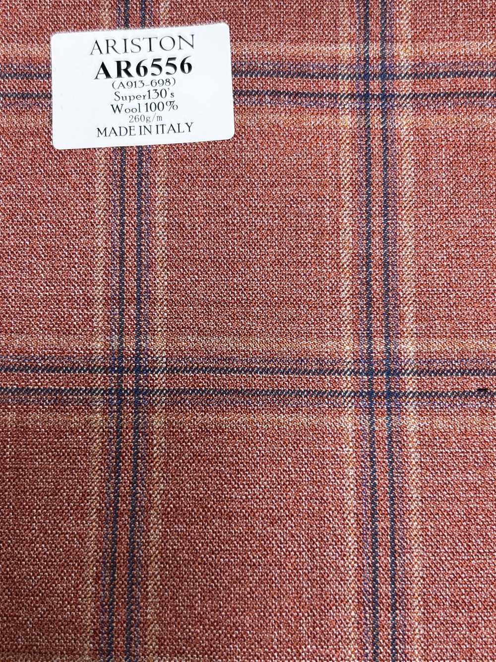 AR6556 ARISTON Super130's orange kariert[Textil] HOSOI SYOJI