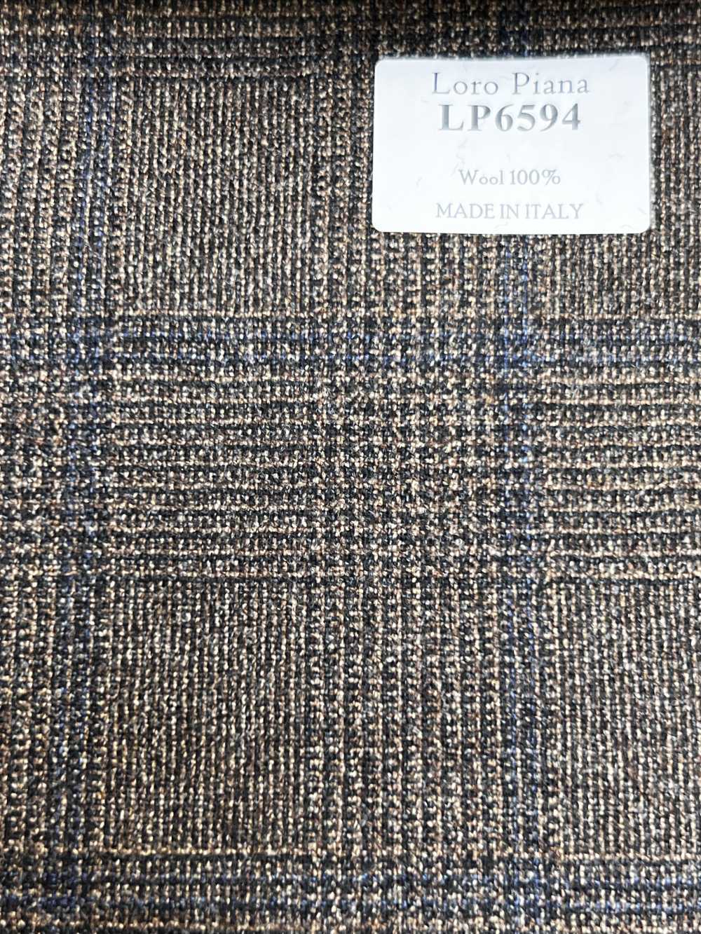 LP6594 Loro Piana braunes Karo[Stoff] HOSOI SYOJI