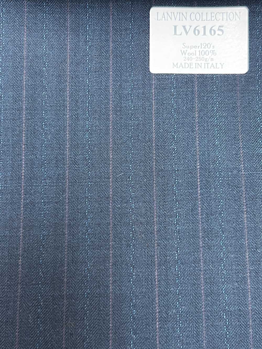 LV6165 LANVIN COLLECTION Super120's blau-grün gestreift[Textil] HOSOI SYOJI