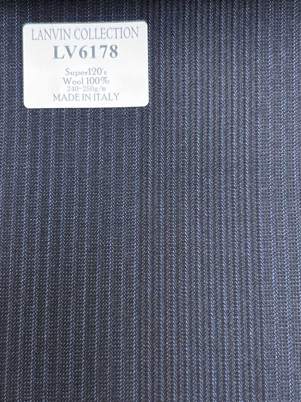 LV6178 LANVIN COLLECTION Super120's Marineblau gestreift[Textil] HOSOI SYOJI