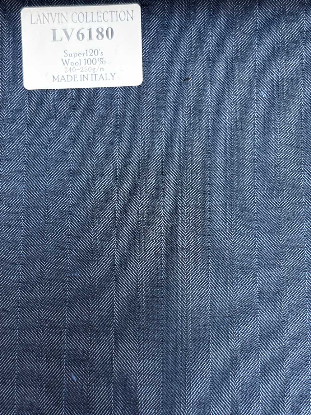LV6180 LANVIN COLLECTION Super120's Blau gestreift[Textil] HOSOI SYOJI