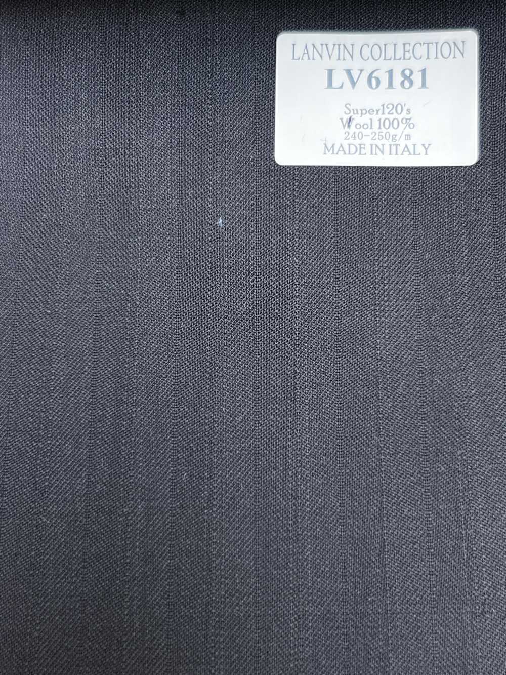 LV6181 LANVIN COLLECTION Super 120's Schwarz gestreift[Textil] HOSOI SYOJI